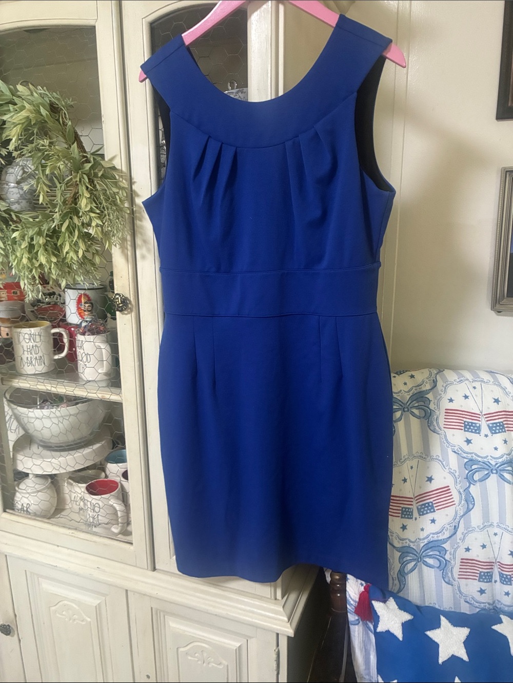 Banana Republic Sleeveless Royal Blue Sheath Dress